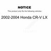 Kugel Rear Wheel Bearing Pair For 2002-2004 Honda CR-V LX K70-101048